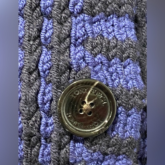 Tory Burch Wool Cardigan, Preppy, Quiet Luxury, Old Money, Conservative, Sz SP - Picture 6 of 9